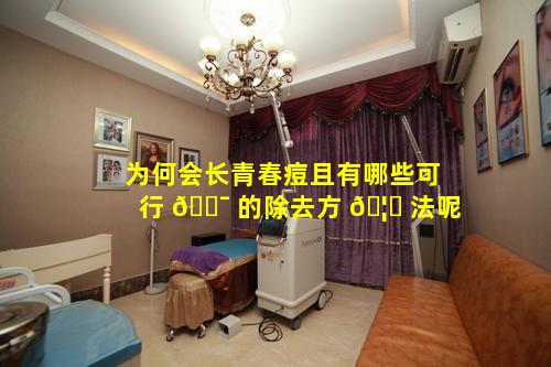 为何会长青春痘且有哪些可行 🐯 的除去方 🦆 法呢